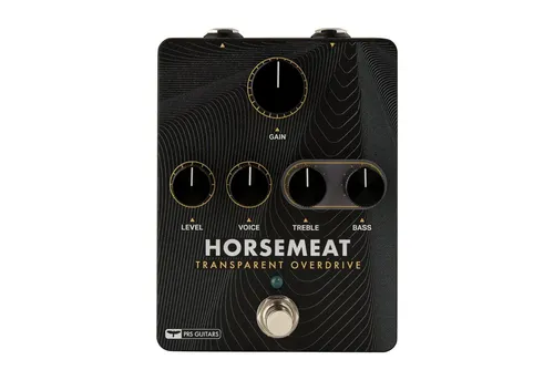 PRS Horsemeat Overdrive Pedal - Gitarren-Effektgerät mit analoger Schaltung, bietet transparenten Overdrive und flexible Klangregelung für optimale Anpassung an deinen Sound.
