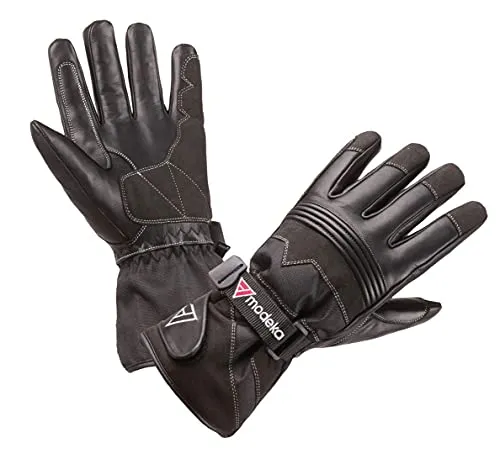 Modeka Freeze Evo wasserdichte Motorrad Handschuhe, schwarz, 9