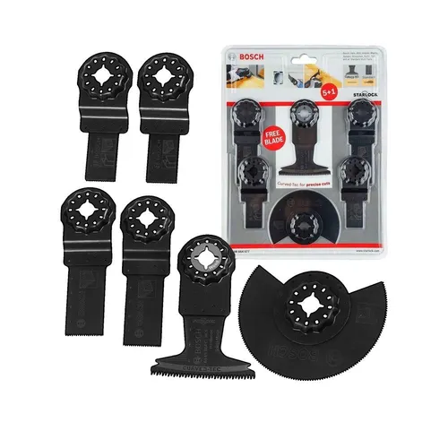 Bosch Professional Starlock 6-teiliges Klingen-Set für Multifunktionswerkzeuge