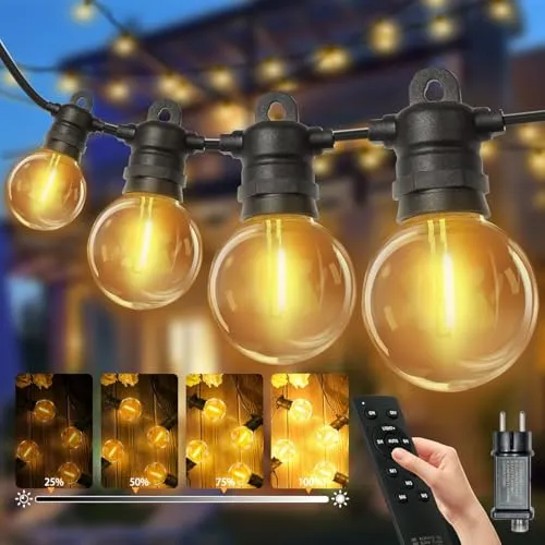 Bzavor LED Lichterkette Außen 20M mit Fernbedienung