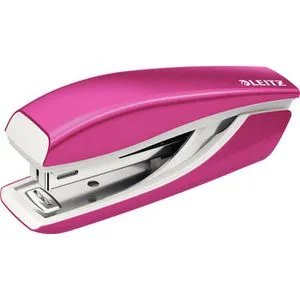 Leitz 5528-10-23 NeXXt WOW Mini, Heftgerät 10 Blatt, pink metallic