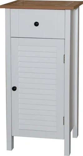 HTI-Line Badezimmerschrank Bambus Midischrank mit 1 Schublade