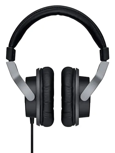 Yamaha HPH-MT7 Studio-Kopfhörer – Faltbare High End Kopfhörer mit 3 m Kabel und 6,3 mm Standard-Stereo-Adapterstecker – Schwarz