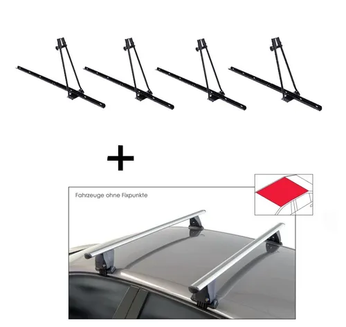 VDP Dachträger ORION für BMW X1 - Robuster 4x Fahrradträger für den sicheren Transport auf dem Dach Ihres BMW X1 (E84) 2009-2012. Einfache Montage, geeignet für Fahrräder bis 55 mm Reifendicke, mit hochwertiger Verarbeitung und stabiler Halterung.