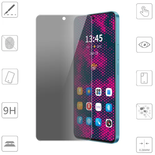Für Samsung Galaxy S24 FE 5G 1x 2.5D 0,26mm Privacy H9 Hart Glas Folie Schutz