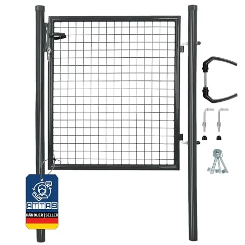 ATTAS Gartentor 100x100 cm aus verzinktem Stahl