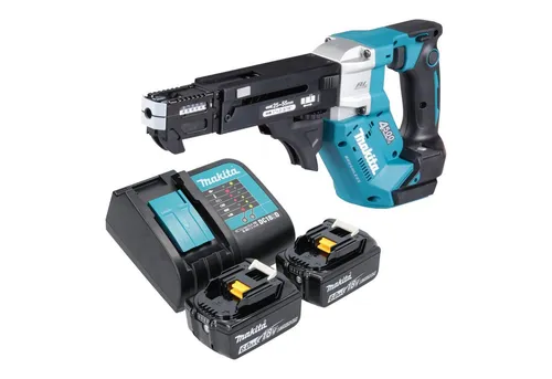 Makita DFR 552 SG Akku Magazinschrauber 18 V mit 2x 6,0 Ah Akku - Leistungsstarker Akku Magazinschrauber für präzise Serienverschraubungen. Kompakt, ergonomisch und ideal für enge Räume – perfekt für professionelle Einsätze im Trockenbau.