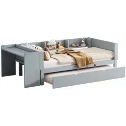 Beaok Kinderbett, Grau, Holz, 90x200 cm, Kinder- & Jugendzimmer, Kindermöbel, Kinderbetten, Kindereinzelbetten