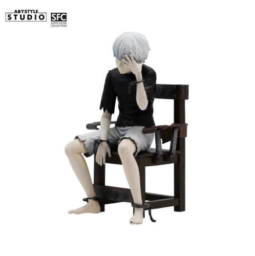 TOKYO GHOUL Figurine Ken Kaneki - Spielfigur im Maßstab 1/10, fängt den entscheidenden Moment von Ken Kaneki ein, der zum Symbol für Stärke und Rache wird. Offizielles PVC-Produkt mit 12 cm Höhe.