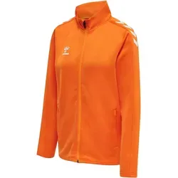 Hummel hmlCORE XK POLY ZIP SWEAT WOMAN - Orange Tiger - M - Sportjacke mit BEECOOL® Technologie für optimale Atmungsaktivität und ein frisches Tragegefühl. Ideal für Training bei jedem Wetter, mit Frontreißverschluss und schützendem Kragen.