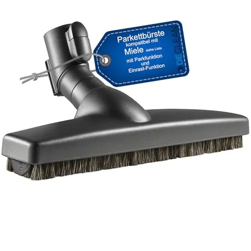 Parkettbürste Düse 35 mm kompatibel mit Miele S771 S744 S712 S381 S250i | DeClean Ersatzdüse passend für Staubsauger Parquet Twister XL SBB 300-3 PQ, 400-3, extra breit für Parkett, Hartboden