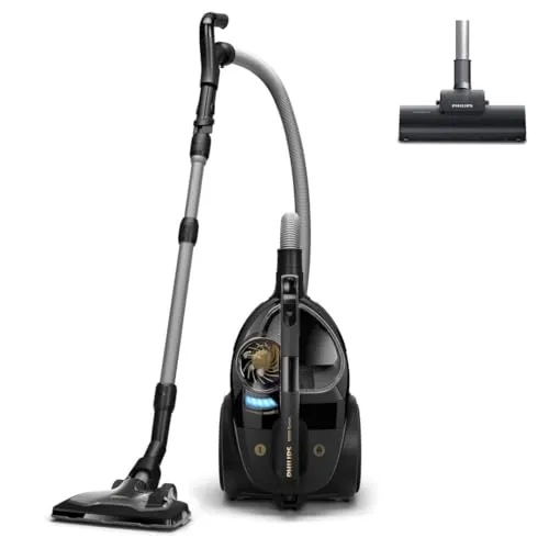 Philips Beutelloser Staubsauger 9000 Series, 899W, Schwarz - Kabelgebundener Stabstaubsauger mit beutellosem System und Teleskopgriff für mühelose Teppichreinigung. Kompakt und multifunktional, ideal für jede Reinigungssituation.