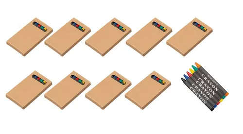 Macma Malkreide 60 Wachsmalkreiden / 10 Packungen mit 6 verschiedene Malfarben