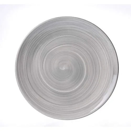 Flirt by R&B 745.078 Speiseteller, rund, Keramik, Grau, Weiß, 260 mm, 260 mm