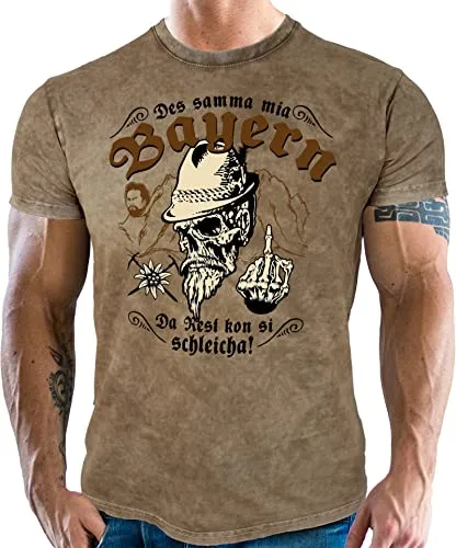 LOBO NEGRO® Trachtenshirt in braun von LOBO NEGRO