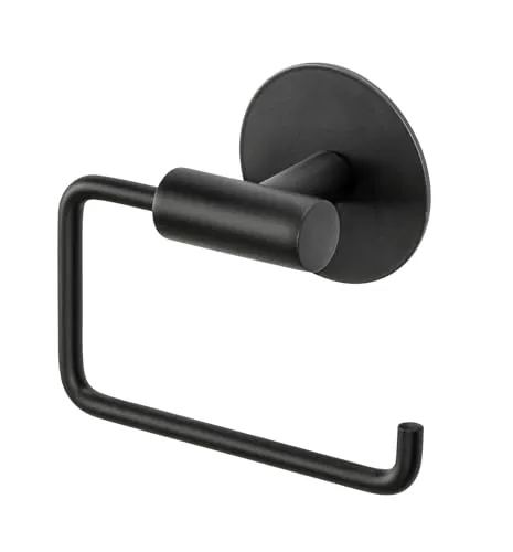 Schöner Wohnen Toilettenpapierhalter Meleto, Schwarz - Stylischer Toilettenpapierhalter aus Metall, 13.5x5.5x11 cm, ideal für modernes Badezimmer-Design und praktische WC-Ausstattung.