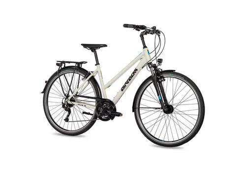 Airtracks Damen Trekking Fahrrad 28 Zoll TR.2825L mit Shimano 24 Gang - Damen Trekkingrad 28 Zoll mit 24-Gang Shimano Alivio, höhenverstellbarem Vorbau und umweltfreundlichen Schwalbe Road Cruiser Reifen – ideal für jede Wetterlage und komfortable Fahrten.