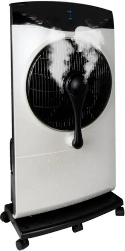 Sonnenkönig Standventilator Air Fresh 5S - Ventilator mit 100W Leistung, LED-Display, Ionisator und 9h Timer für erfrischende Luft und angenehmes Raumklima.