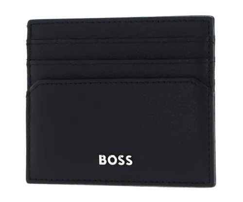 Hugo Boss Card Holder Classic Grained Black - Hochwertiger Kartenhalter aus feinem, strukturiertem Leder für stilbewusste Männer, ideal für den täglichen Gebrauch und perfekt für die Aufbewahrung von Kreditkarten und Ausweisen.