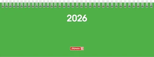 BRUNNEN Querterminbuch Mod. 772 '26 | 297×105 mm, Karton, grün