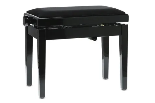 Gewa Klavierbank schwarz - Zubehör für Tasteninstrumente, elegante Hochglanz-Oberfläche in Schwarz für stilvolles Spielen und optimalen Komfort.
