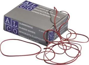 Gummibänder, Naturkautschuk, rot, ø 50 mm