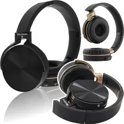 In-Ear Kopfhörer Kabellos Bluetooth Leicht Mp3 Radio Faltbar Gaming Schwarz