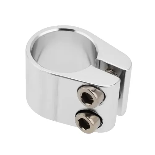 Create idea 1 Stück 1-Zoll-Fahrrad-Sattelstützenklemme 25,4 Mm Aluminiumlegierung Sattelstützenkragen Sattelstützenclip Sattelrohrclip für MTB Rennrad Mountainbike Gefaltetes Fahrrad Silber