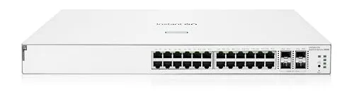 Aruba Instant On 1930 24G PoE Switch (JL683A) - Netzwerk-Switch mit 24 Gigabit LAN-Anschlüssen und 195 W PoE, ideal für kleine bis mittlere Unternehmen mit hohen Anforderungen an Netzwerkmanagement.