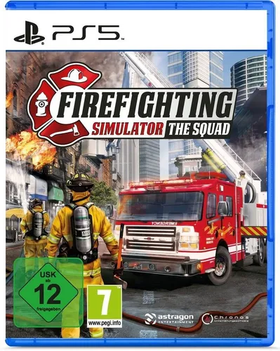 Firefighting Simulator - The Squad [PS5] - Spiele für PlayStation 5, erlebe packende Feuerwehreinsätze im Mehrspieler-Koop-Modus und meistere realistische Feuersimulationen mit fünf lizenzierten Feuerwehrfahrzeugen.