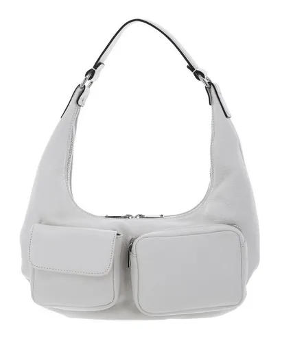 Abro Schultertasche Leather Dalia aus echtem Rindsleder in Ivory - Elegante Schultertasche aus 100% echtem Rindsleder, ideal für den Alltag. Mit einem praktischen Zwei-Wege-Reißverschluss und verstärktem Henkel für optimalen Tragekomfort.