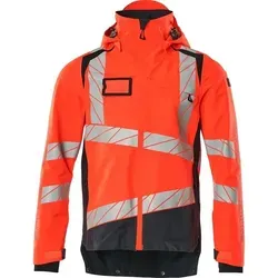 Hard Shell Jacke mit leichtem Futter L – Fluoreszierend - Strapazierfähige, atmungsaktive Jacke mit abnehmbarer Kapuze. Optimaler Schutz vor Wind und Wetter dank wasserdichtem Reißverschluss und verklebten Nähten. Ideal für Outdoor-Aktivitäten.