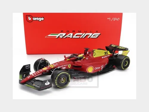 Bburago F1 Ferrari F1-75 2022, Leclerc 1:24 Modellauto - Modellfahrzeuge: Detailgetreues 1:24 Modell des Ferrari F1-75 von Charles Leclerc, ideal für Sammler und F1-Fans, perfekt für die Vitrine oder als Spielzeug ab 14 Jahren.