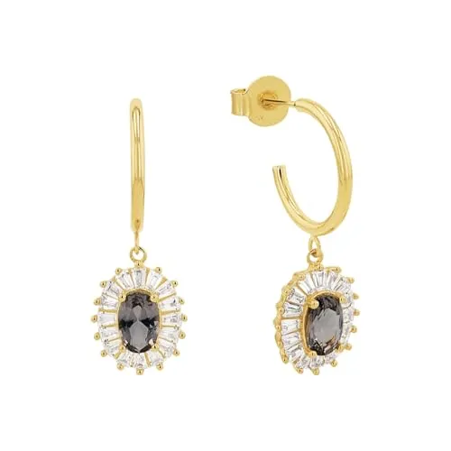 Amor Paar Creolen 2039087 mit Zirkonia - Elegante Creolen aus 925 Sterling Silber mit 32 funkelnden Zirkonia, perfekte Ergänzung für jeden Look und ideal für den täglichen Gebrauch.