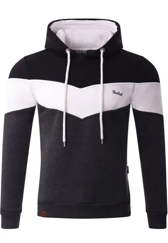 Reslad Kapuzenpullover Herren Sweatshirt | Bequemer Hoodie aus Baumwolle RS-1008 Anthrazit-Schwarz S - Stylischer und bequemer Slim Fit Kapuzenpullover für Herren. Hochwertige Verarbeitung, ideal für die kalte Jahreszeit. Vielseitig kombinierbar und in verschiedenen Farben erhältlich.