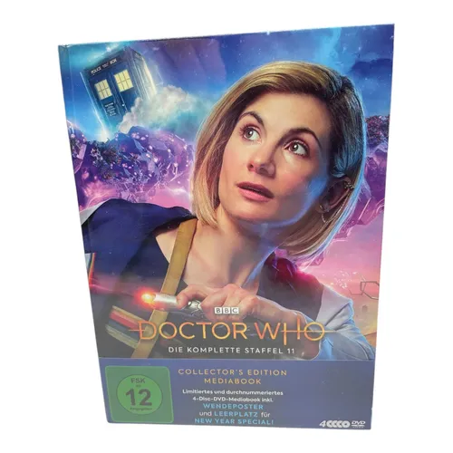 Doctor Who Staffel 11 Collector's Edition Mediabook - Limitierte Auflage der beliebten Sci-Fi-Serie, inklusive DVD-Format und FSK 12, perfekt für Sammler und Fans von Abenteuer und Fantasy.