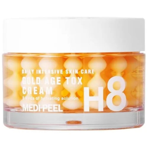 Medi-Peel Gold Age Tox H8 Anti-Falten-Kapselcreme, 50 ml - Tagespflege mit innovativen Kapseln, die die Haut straffen und Falten sichtbar reduzieren für ein jugendliches Hautbild.