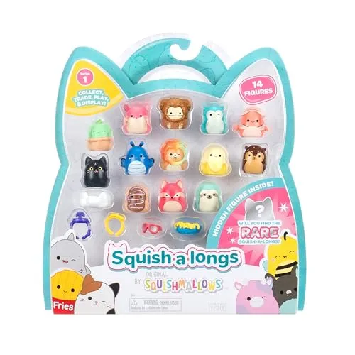 Squish-a-longs Squishmallows - 14 niedliche Figuren aus Kunststoff, perfekt zum Kuscheln und Sammeln