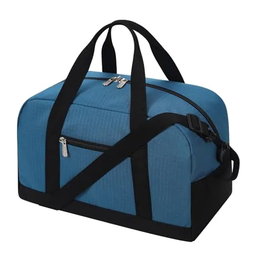 Mini Reisetasche, Sporttasche 18L Small Duffel Bag XS, Schulsporttasche, Weekender, Fitnesstasche 35x20x25cm-Hellblau