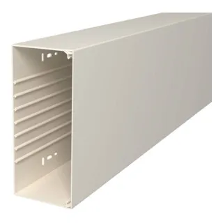 OBO Bettermann Kabelkanal 6026338 - Creme-Weiß - Praktischer Wand- und Deckenkanal (2000 x 230 x 100mm) mit Bodenlochung für einfache Montage. Ideal für saubere Elektroinstallationen in Wohn- und Arbeitsräumen.