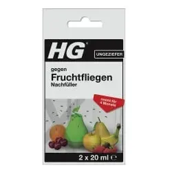 HG gegen Fruchtfliegen 512004105 , 1 Packung = 2 x 20 ml - Nachfüller