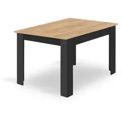 Np 120x80 Artisan Tisch mit schwarzen Beinen