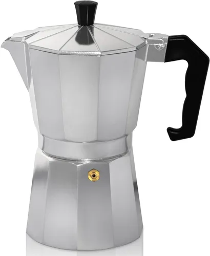 Alu-Espressokocher ITALIANO, 12 Tassen - Kaffeebereiter für 12 Tassen, ermöglicht schnelle und einfache Espressozubereitung mit vollmundiger Crema, inklusive Trichtereinsatz und Sicherheitsventil für sicheren Genuss.