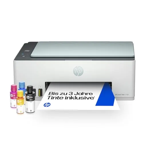 HP Smart Tank 5108 3-in-1 Multifunktionsdrucker - Drucker mit WLAN und mobiles Drucken, inklusive 3 Jahre Tinte und Garantie – extrem kostengünstiges Drucken mit innovativer HP-Tanktechnologie.