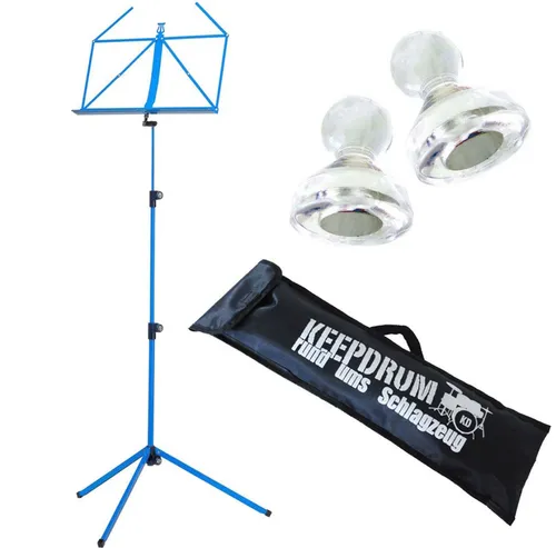 König & Meyer Notenpult K&M 100-1 Notenständer Blau -Tasche, (Vorteilsset, mit 2 Magneten)