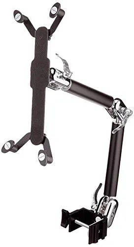 System-S 56919952 Universal Schwanenhals Tisch Halterung Halter 2-Gelenkiger Haltearm für Tablet Pc's eBook Reader in Schwarz