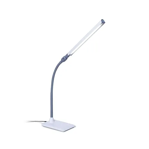 Produktbild Daylight UnoPro™ LED Tischlampe – 6000K, 1150 Lux, 4 Helligkeitsstufen, Blendschutzschirm, Flexibler Arm, Schwenkkopf, Tageslicht-Schreibtischleuchte für Nähen, Lesen & Basteln, Weiß