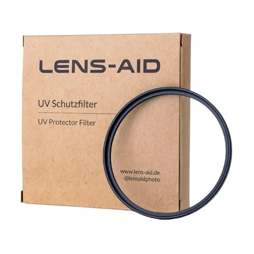 Lens-Aid UV Filter 82mm - Objektivfilter mit Schott Glas B270 – Ultraviolett Schutzfilter mit 18-Fach Nano-Beschichtung gegen Kratzer, Staub, Sand - Lotuseffekt (öl- & wasserabweisend)