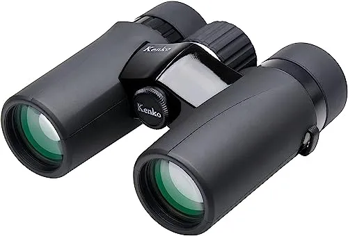 Kenko Kompakt-Fernglas Ultraview EX Compact 10x32, Dachprisma, wasserdicht IPX7, leicht, für Outdoor, Konzert, Sportbeobachtung, schwarz, 406977
