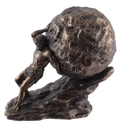 VOGLER Sisyphus Figur in bronze von Joh. Vogler